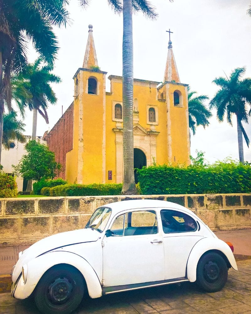 yellow Parroquia Santa Ana Merida Church