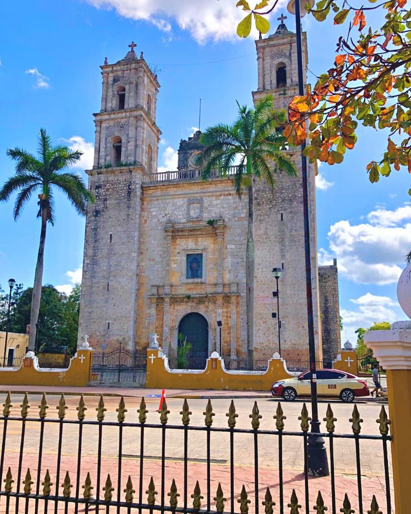 colonial church in valladolid mexico, yucatan peninsula 