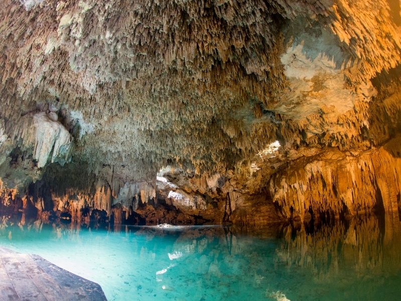Cenote Canunchen underground cave in Yucatan