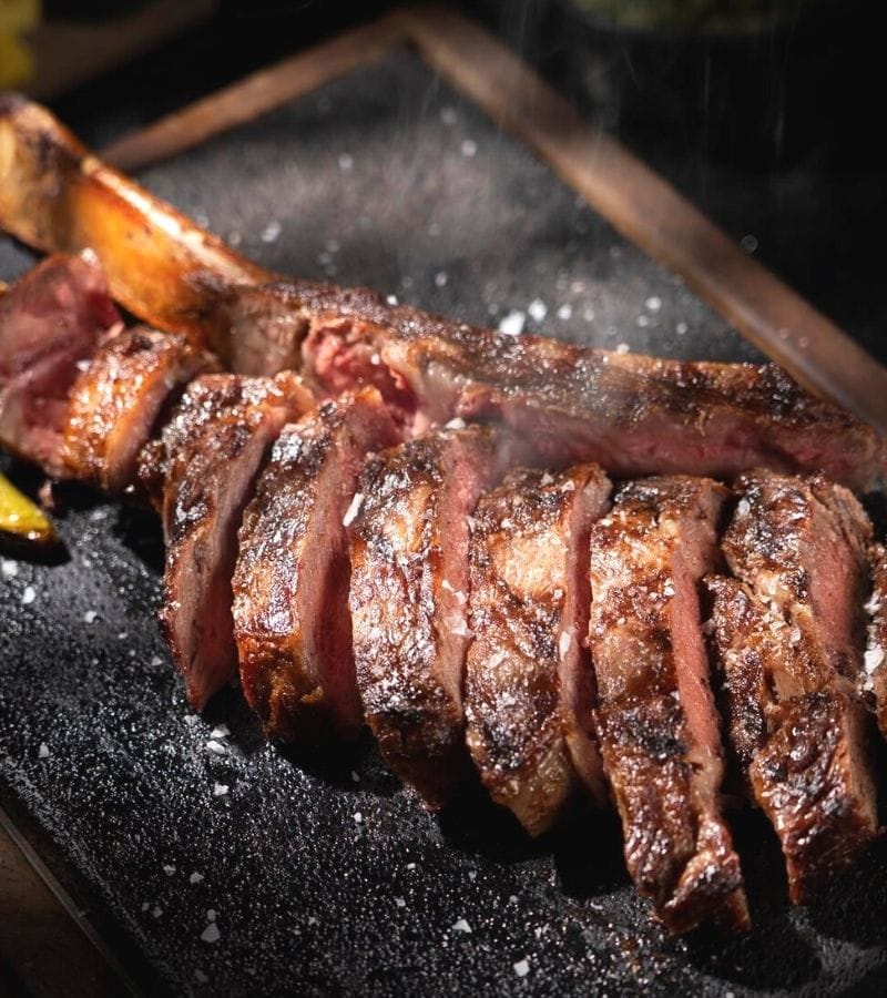 tomahawk steak at sonora grill, best restaurants in merida yucatan mexico
