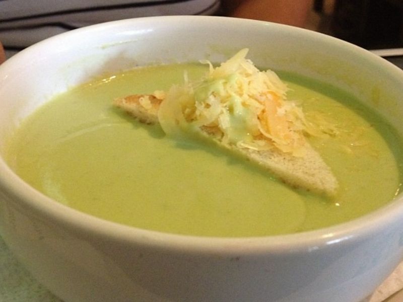 creamy green soup lechon pork | best yucatan foods