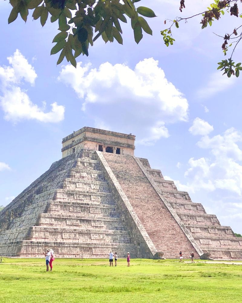 El Casillo pyramid Chichen Itza Mayan Ruins in the Yucatan Peninsula Mexico
